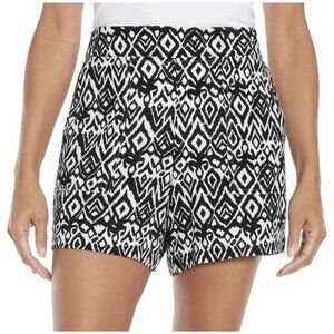 Wildfox Women's XL Black White Ikat Printed Shorts 5" Inseam N0928